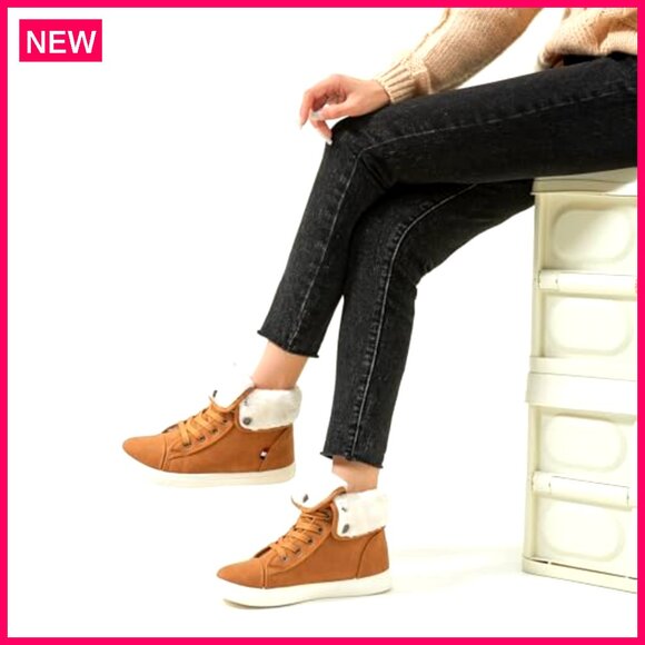 Women's Water-Resistant Ankle Boots with Faux Fur Lining, Adjustable Lace-Up - Picture 3 of 8